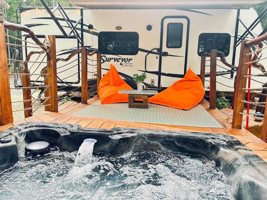 Secluded Rv With Private Hot Tub Apartment Rutherfordton Luaran gambar